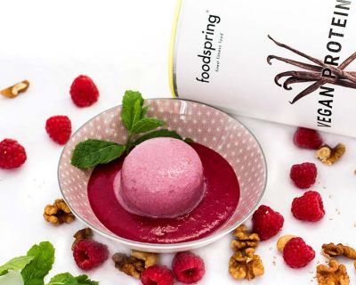 Protein Eis – Himbeere Vanille