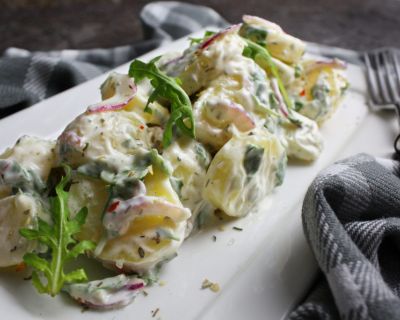 Kartoffelsalat mit Rucola und Joghurt