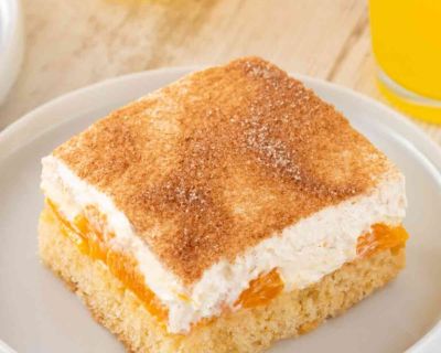 Veganer Fantakuchen mit Mandarinen und Schmand
