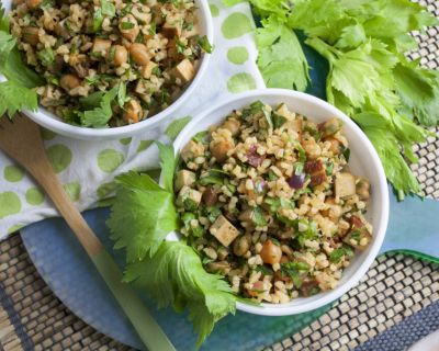Selleriegrün-Bulgur-Salat – Zero Waste!