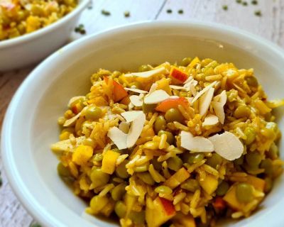 Basmati-Vollkornreis-Salat mit Erbsen