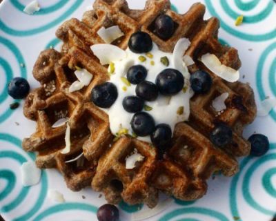 Vegan Detox – Tag 23 : Blaubeer-Hafermehl-Waffeln – MuMa’s veganes Palak Paneer