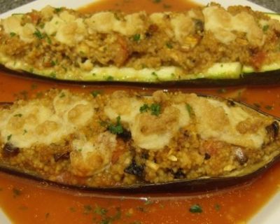 Gefüllte Zucchinis und Auberginen