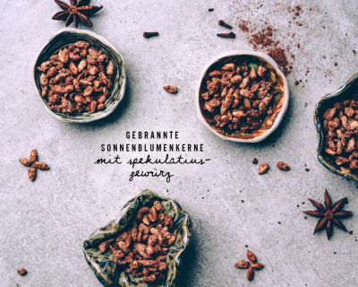 Gebrannte Sonnenblumenkerne mit Spekulatius-Gewürz