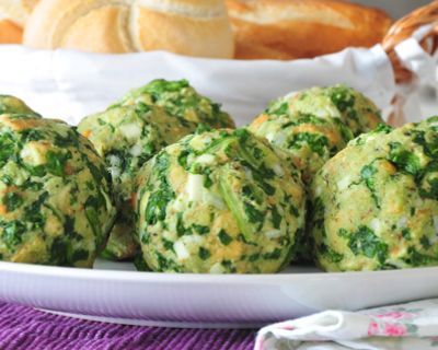 Tiroler Spinatknödel vegan mit Parmesan vegan & fructosearm