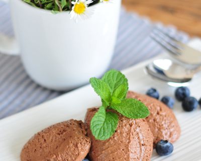 Mousse au Chocolat vegan & fructosearm