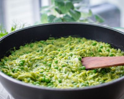 Cremiges Bärlauch-Orzo