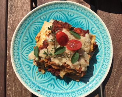 Lasagne aus dem Campingbackofen