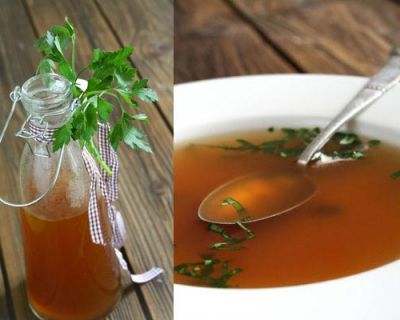 Kräftige vegane Gemüsebrühe