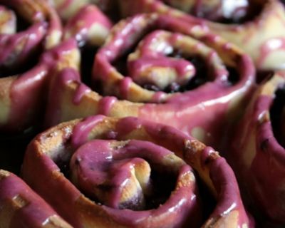 Blaubeer-Vanille-Schnecken