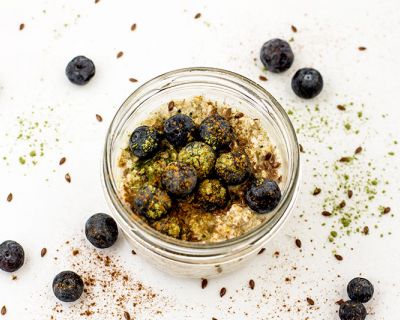 Blaubeere Gerstengras Oats