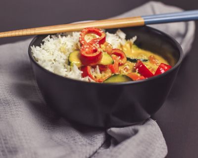 Kokos Thai Curry aus dem Wok