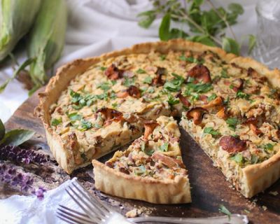 Herbstlich-aromatische Pfifferling-Quiche