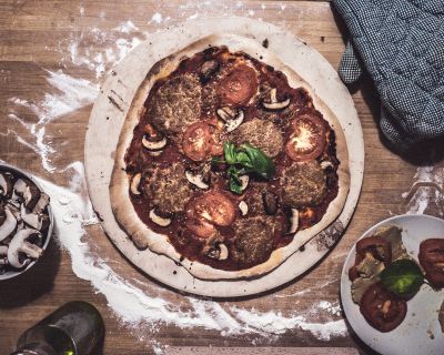 Die perfekte vegane Pizza al filetto e funghi