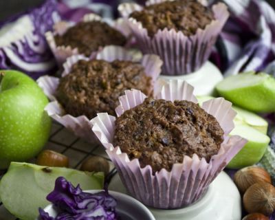 Apfel-Rotkohl-Muffins mit Haselnüssen [Frankenfoods]