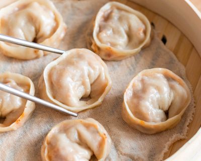 Kimchi Mandu (koreanische Teigtaschen)