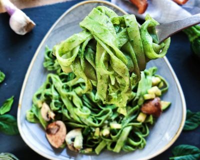 Cremige Spinat Pasta vegan