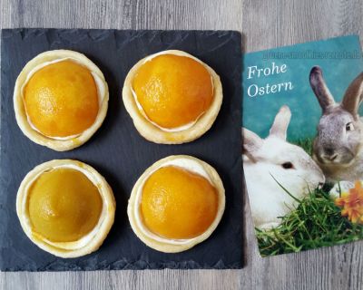 Süße vegane Spiegeleier im Blätterteig – Frohe Ostern