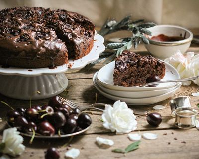 Veganer Schoko-Kirschkuchen