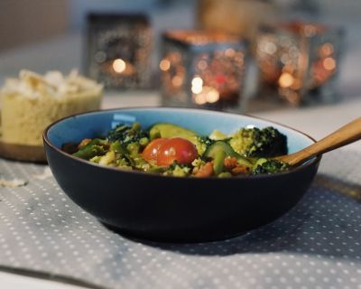 Kokos-Curry mit gebrochenen Bohnen