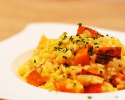 Quitten-Kürbis-Risotto