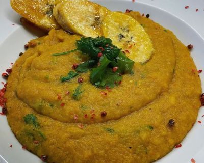 Rezept vom 31.12.2019: Kochbananen Möhren Stampf & Karamellisierte Kochbanane (Vegan)