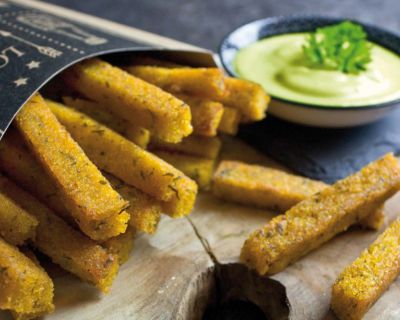 Polenta-Pommes mit Kurkuma-Aioli