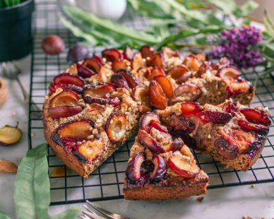 Einfacher veganer & glutenfreier Zwetschgenkuchen