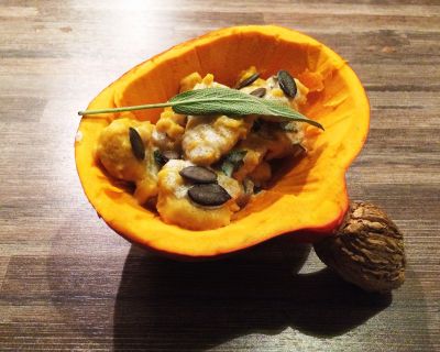 Kürbis-Gnocchis glutenfrei in Salbei-Sauce