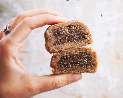 (Roh-)vegane Feigen-Newtons mit weihnachtlich gewürzter Füllung