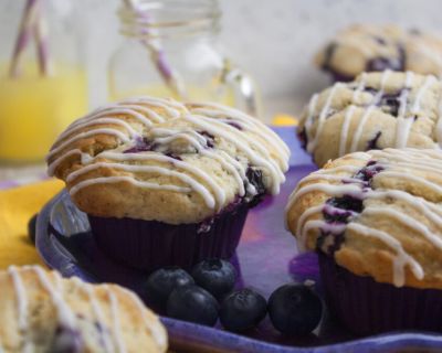 Blaubeer-Zitronen-Muffins mit Lavendel