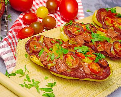 Pizzabaguettes Salame e Pomodori