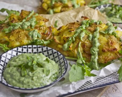 Rustikale Quetschkartoffeln mit grüner Sauce