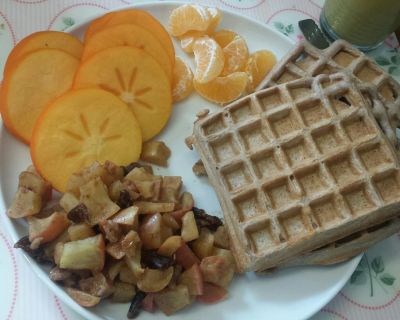 Vegane Dinkelvollkorn-Waffeln ohne Zucker