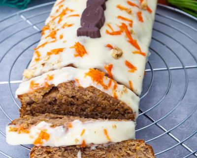 Veganer Karottenkuchen mit Frosting