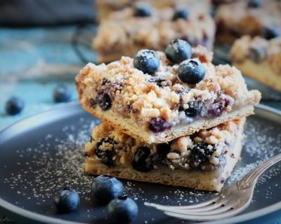 Streuselkuchen mit Blaubeeren