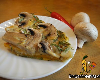 Kürbis-Champignon-Frittata