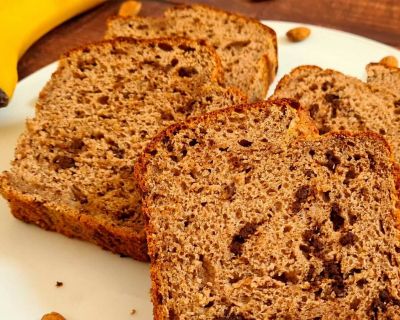 Luftig-leichtes Bananenbrot mit Bitterschokolade — ohne zusätzlichen Zucker