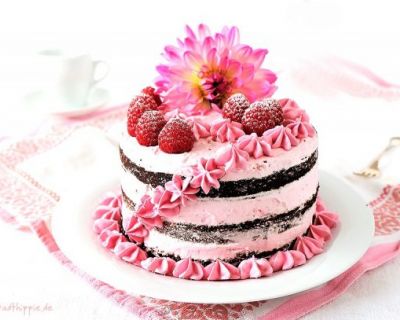Himbeerschokotorte Naked Cake