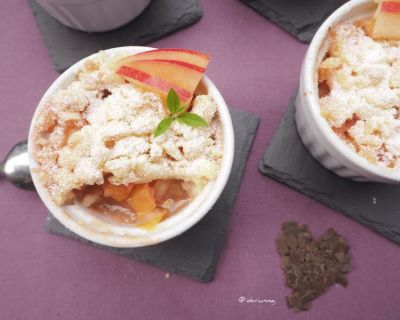 Herbstlicher Apfel Birne Crumble