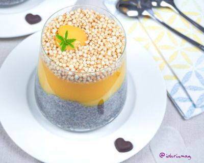 Power Frühstück: Chia Mango mit gepufftem Quinoa