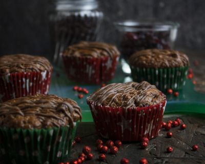 Schnelle Früchtekuchen-Muffins zu Weihnachten