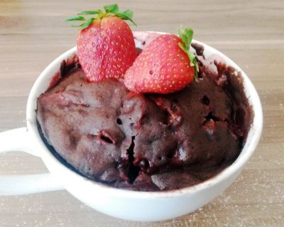 Mug Cake – Schoko-Erdbeere