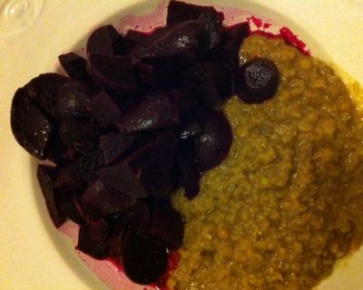 Linsen mit Rote Rüben Salat