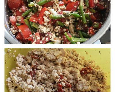Express Tofu-Feta in Bohnen – Tomaten – Salat