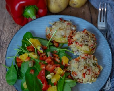 Vegane Kartoffelgratin-Törtchen mit Paprika – Ein Fest für die Sinne