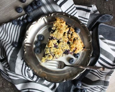 Schneller Streuselkuchen mit Blaubeeren