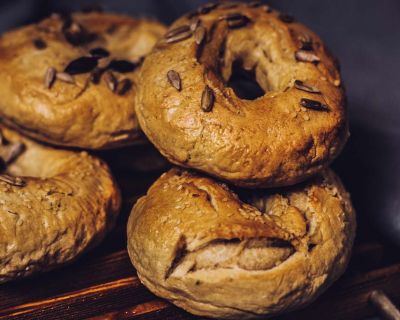 Handmade vegane Dinkel-Bagel