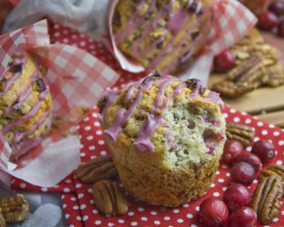 Saftige Pekannuss-Cranberry-Muffins
