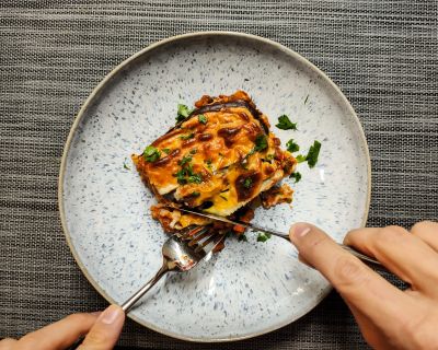 Vegane Lasagne mit Linsen